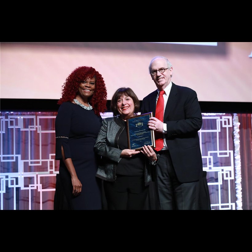 2019 Gienapp Awardee Dr. Carol Bernstein is presented her award at the 2019 Annual Educational Conference